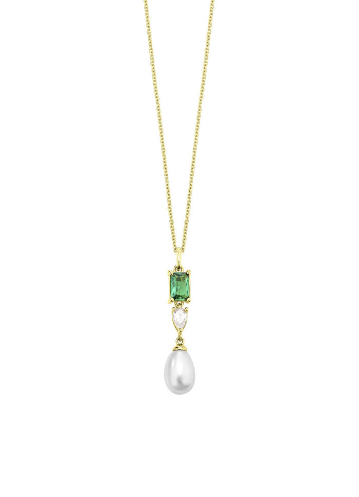 Delicate verfijning – hanger met parel- en kristalglans 