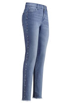 Elegante jeans met leuke decoratieve kralen JEANSBLAUW