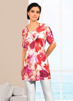 Lang shirt met subtiele ruches aan de voorkant 