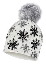 Trendy dameshoed met sneeuwvlokdesign WIT