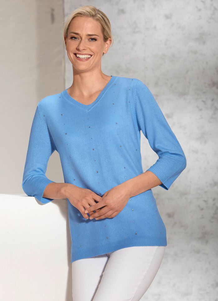 3-delige breiset van zeer zachte kwaliteit BLAUW