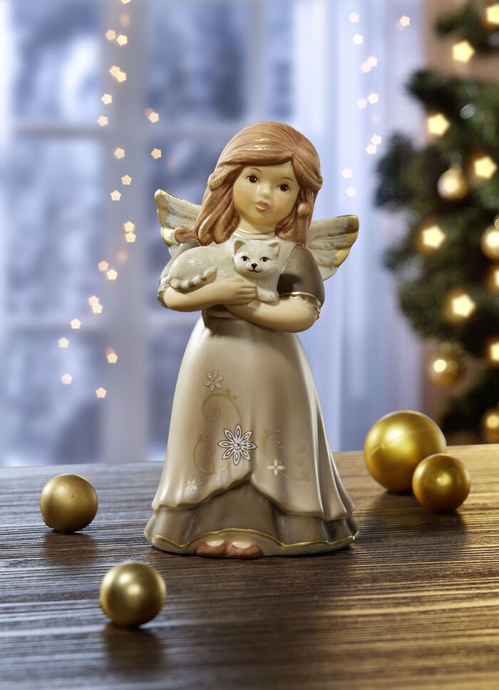 Engel met kat van Goebel WALNUSS