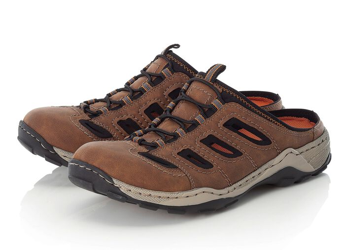 Rieker klomp met decoratieve vetersluiting BRUIN