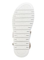 Ranger-sandaal van effectief bedrukt nubuckleer ECRU-KLEURRIJK