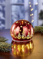 Glazen bol met verlichting 