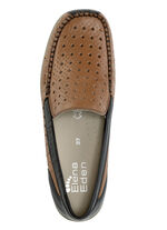 ELENA EDEN, zomerpantoffels voor dames, breedte H, met uitneembaar voetbed COGNAC ZWART