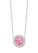 Ketting met Swarovski&reg; kristal in roze 