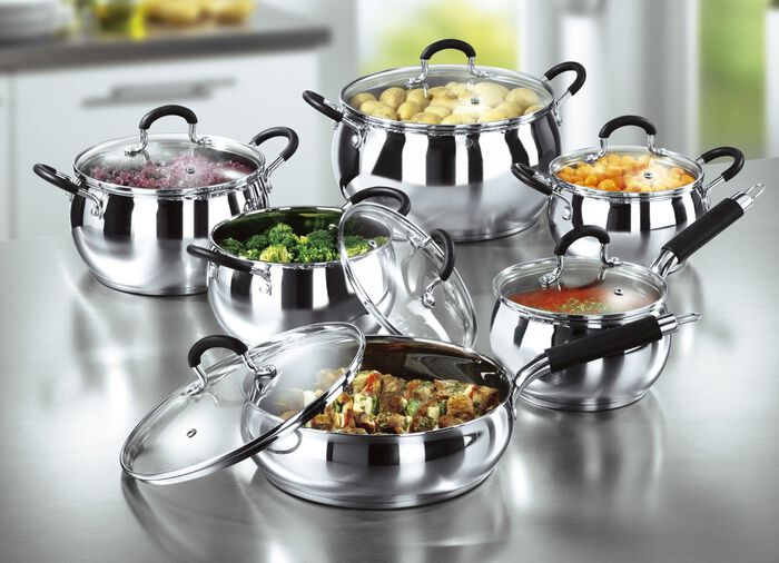 Roestvrijstalen pannenset voor een geweldige prijs ROESTVRIJ STAAL