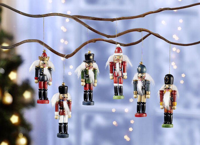 Houten boomhanger, set van 6 