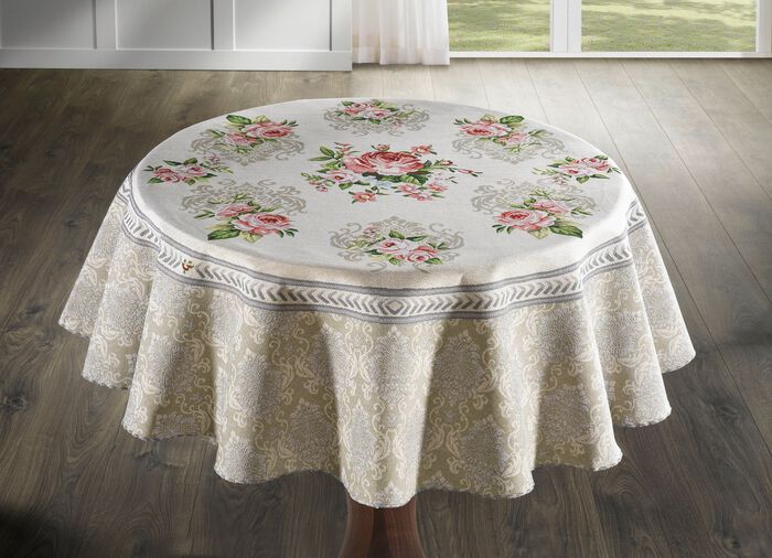 Tafel- en kamerdecoratie met een romantisch rozenmotief 