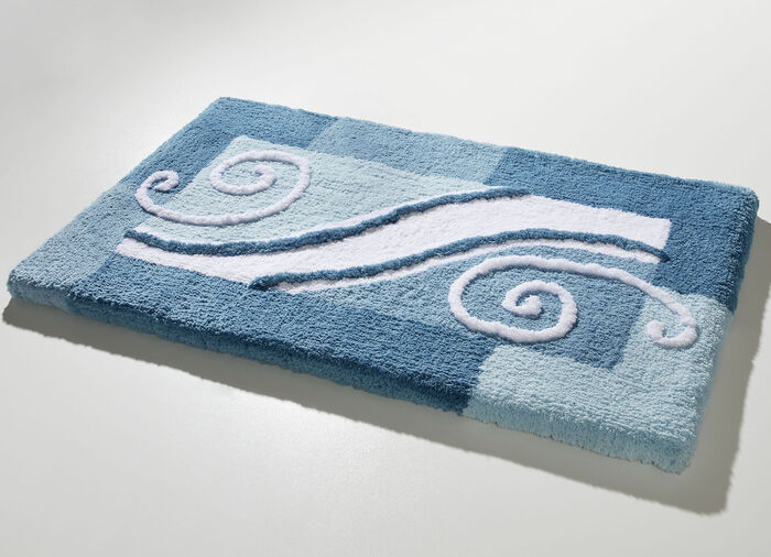 Badmat met antislip gecoate achterkant AQUA