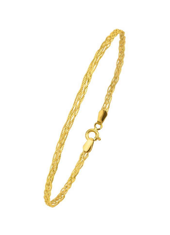 Gevlochten gouden armband 