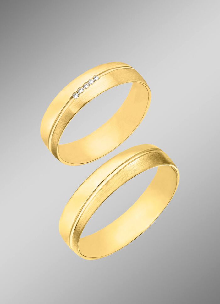 Elegante trouwring glanzend/mat 