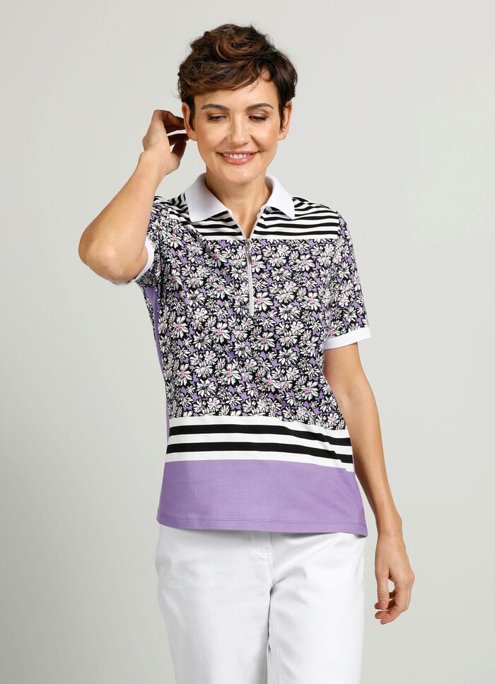 Poloshirt met all-over patroon 