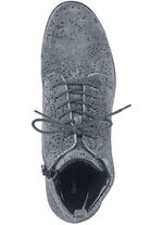 Waldläufer veterlaarzen met bloemenreliëf GRIJS