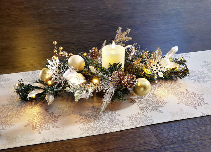 Verlichte tafelaankleding 