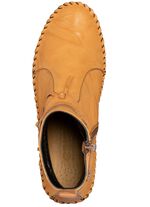 Gemini mocassin enkellaarsjes met een gerimpelde structuur CURRY