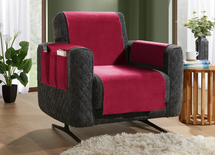 Fluweelzachte fauteuil- en bankbeschermers met antislip achterkant 