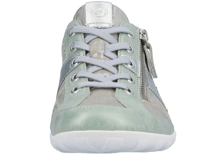 Remonte sneakers met bedrukte rand MINT-ZILVERGRIJS