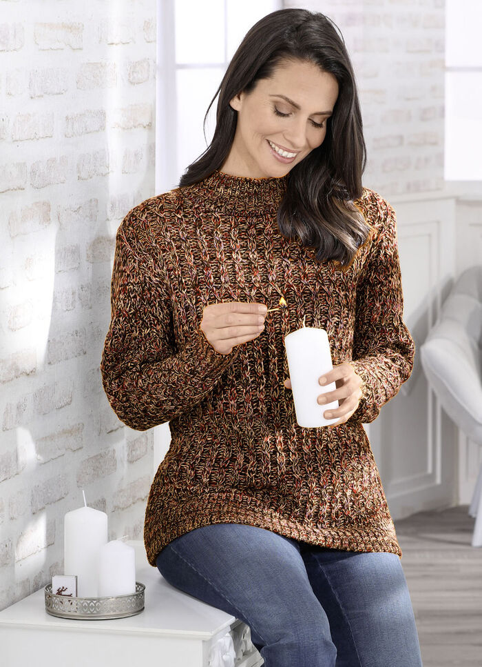 Trui in een luxueus gemêleerde look TERRA-MULTICOLOR