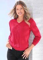 Pullover met een elastische kabelstructuur 