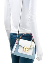 Laurina, mini tas, dames, met afneembare schouderband WEISS-BLAU-ROS&Eacute;