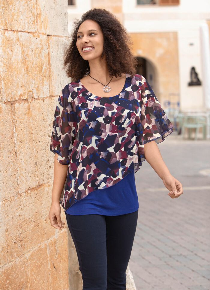 Poncho tuniek met leuke print 