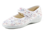 Schoen met bloemmotief WIT