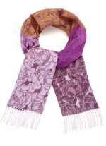 Sjaal met fantasiebloesem 