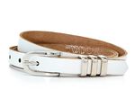 Stijlvolle leren damesriem, 1,5 cm breed WEISS