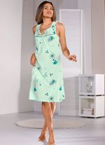 Twee-pack nachthemden met knoopsluiting en brede bandjes 