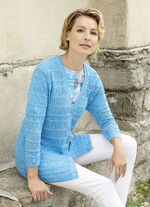 Vest met een mix van patronen TURQUOISE