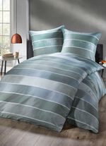 Beddengoedset met blokstreepdessin 