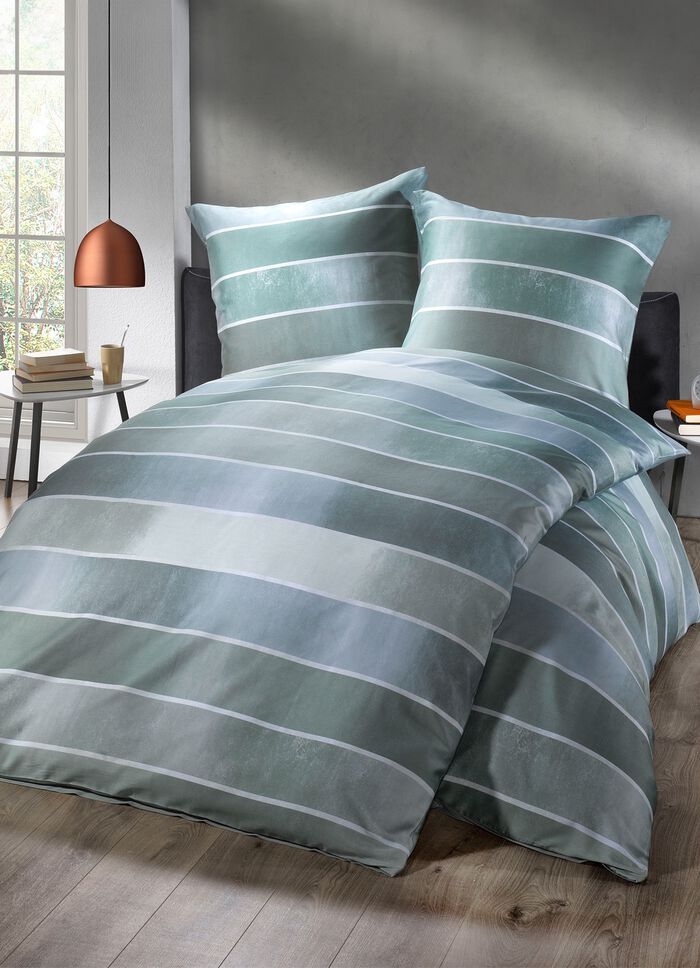 Beddengoedset met blokstreepdessin 