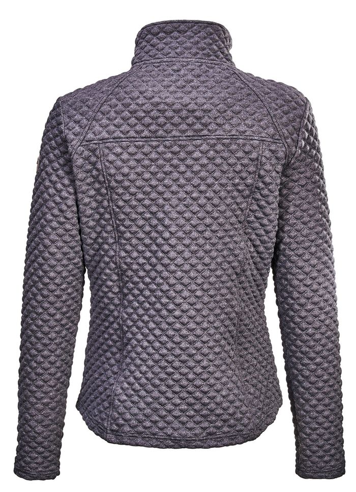 Modieus damesstretchjack met jacquard doorgestikt patroon 