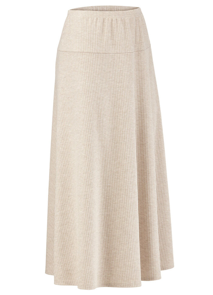 Rok in een comfortabele pull-on stijl BEIGE GEMÊLEERD