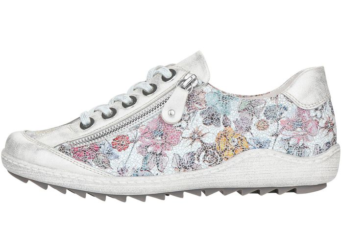 Remonte, elegante damessneakers, breedte G, met rits ZILVER-BONT