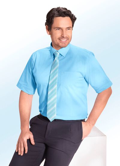 Overhemd met Kentkraag in 5 kleuren en 2 designs 