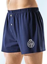 Vier-pack boxershorts, effen met opdruk 