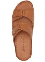 Andrea Conti muiltjes met twee verstelbare klittenbandsluitingen COGNAC