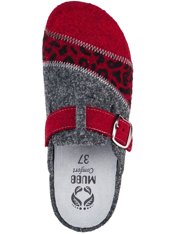 Mubb, klassieke damespantoffels, breedte H, met uitneembaar voetbed 