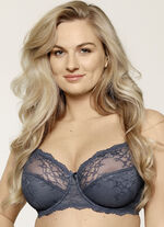 LingaDore beugelbeha met elastische kant INDIGOBLAUW