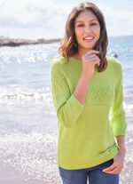 Trui met mix van structuurpatronen 