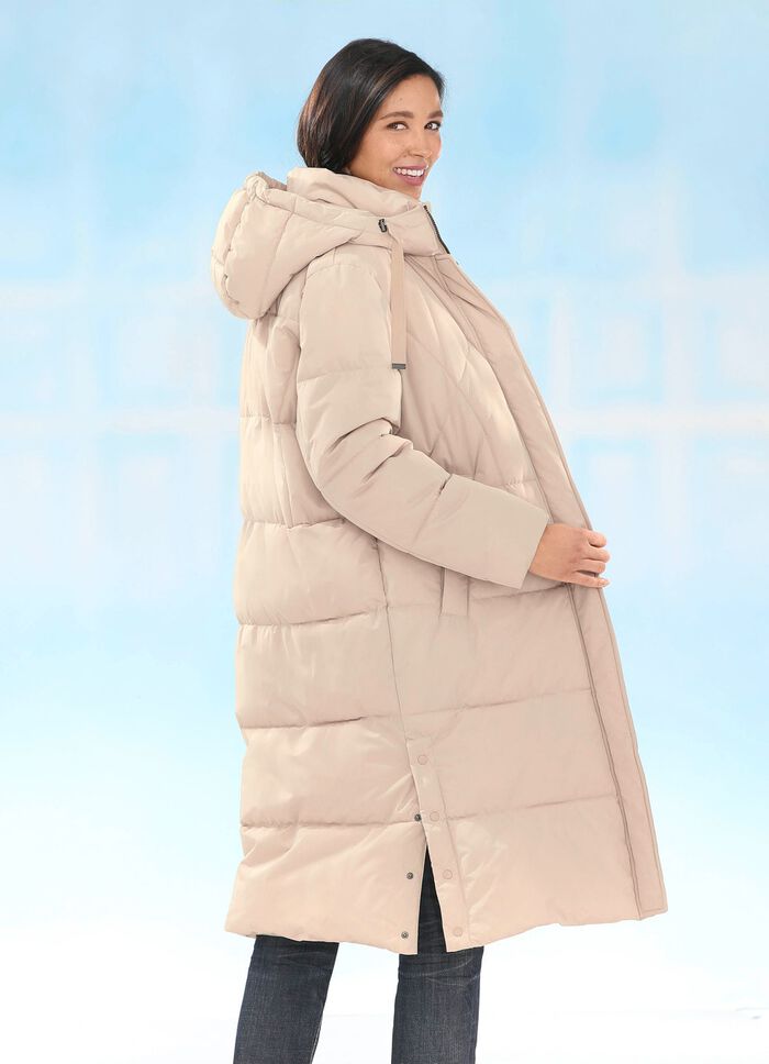 Jas met een casual snit ZAND