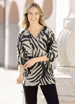 Shirt met zilverkleurig effectgaren 