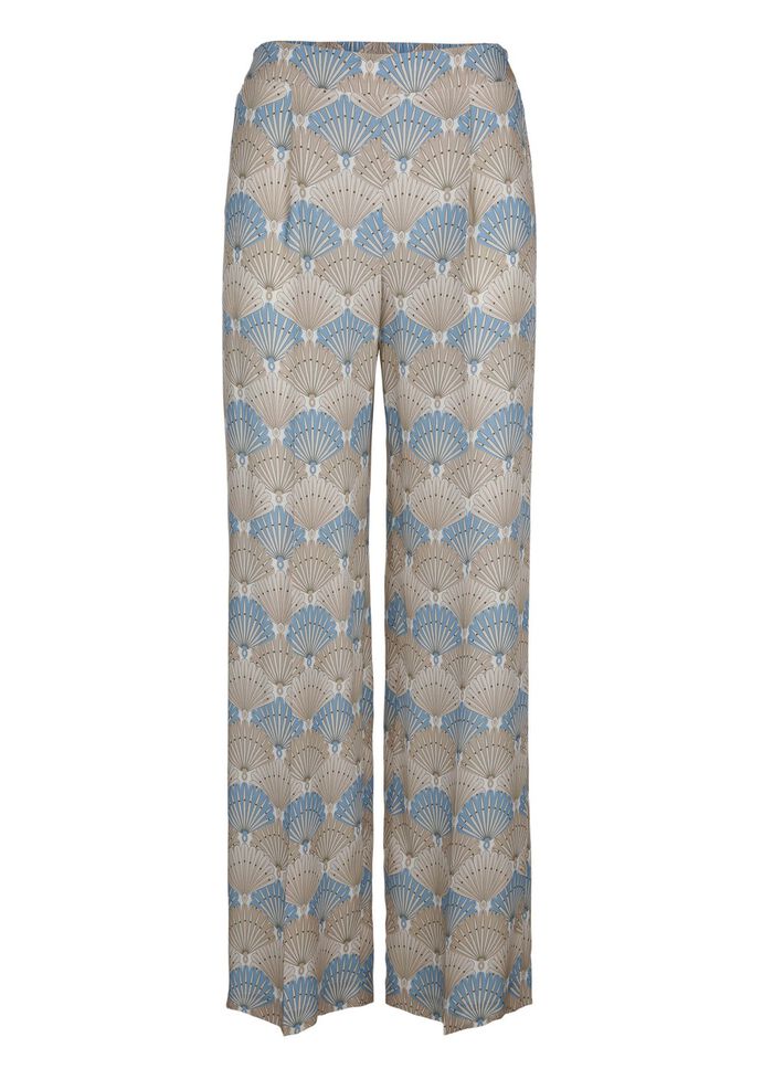 Broek met harmonieuze kleurenprint 