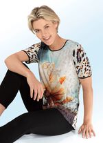 Effectief shirt met roofdierbont-design 