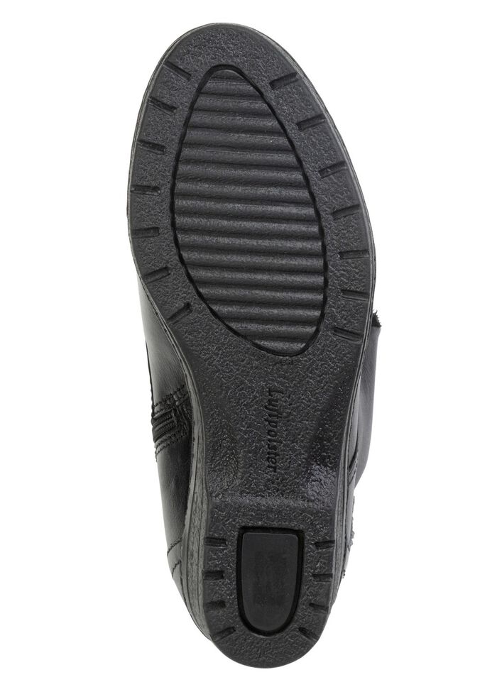 ELENA EDEN enkellaarzen met veters en omslagkraag van lamsleer 