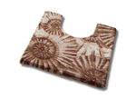 Badmat met antislip achterkant BRUIN