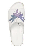 Gemini muiltjes van gekleurd rundnappaleer WIT